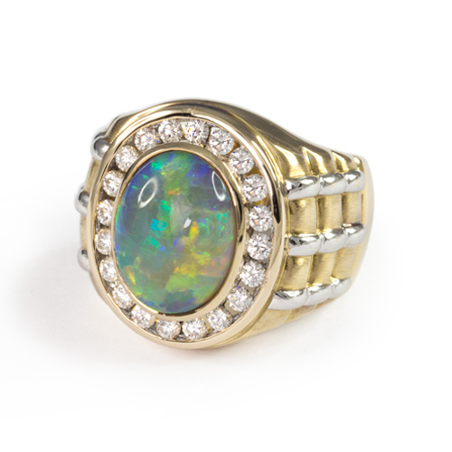 opal and diamonds